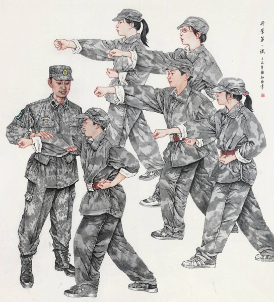 开学第一课韩新维（解放军）179*163cm