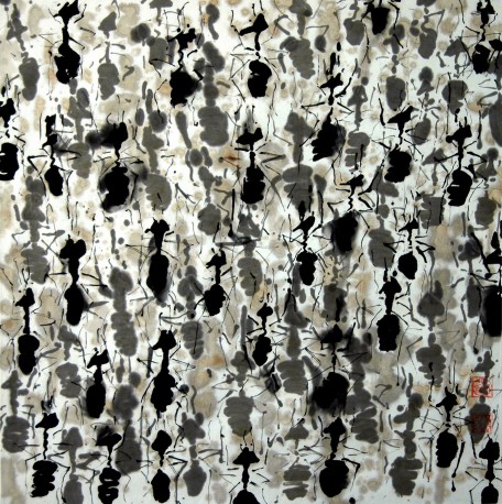 蚂蚁——众生水墨68x68cm 2007
