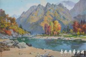 朝鲜油画-山明水秀