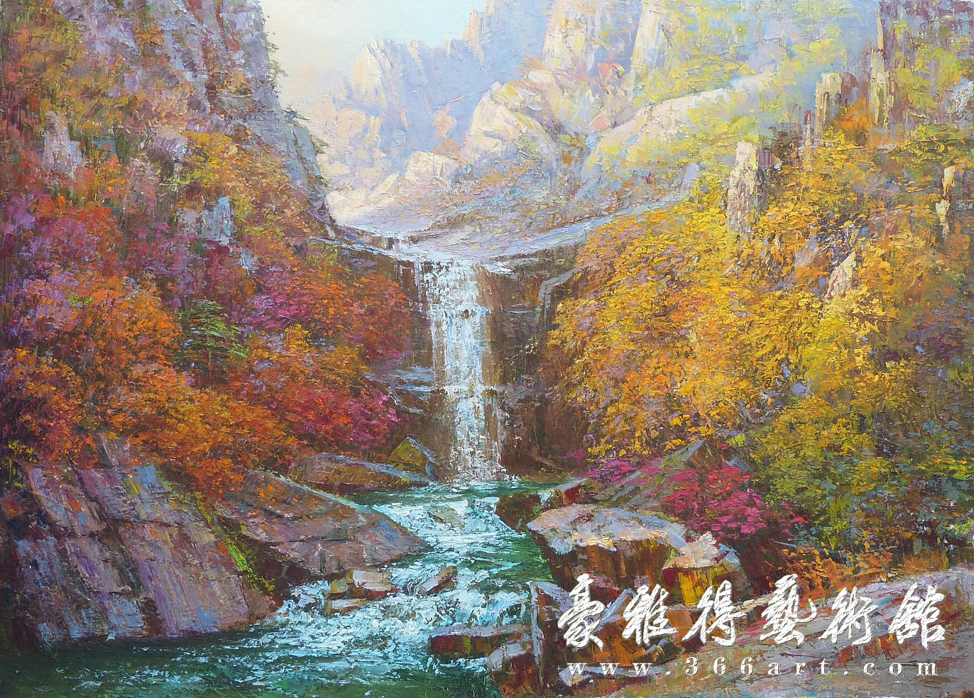 朝鲜油画-金刚山之秋