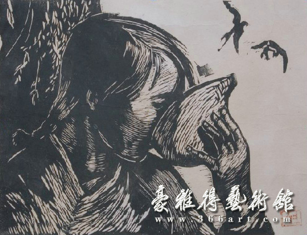 朝鲜版画-泉水