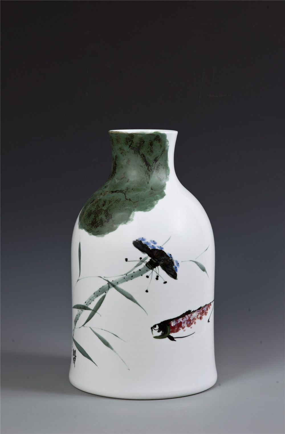 鱼乐图·高温颜色釉瓷瓶