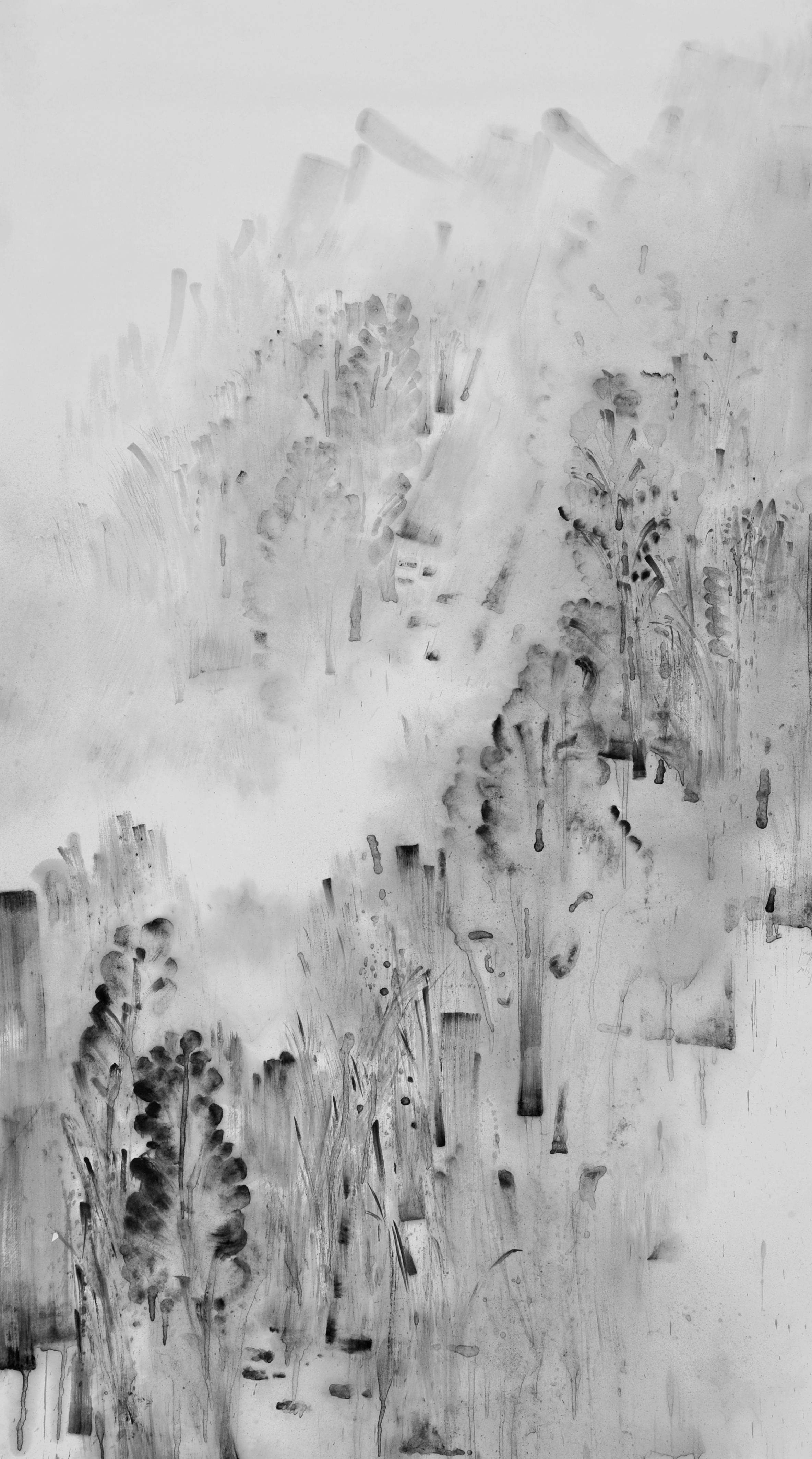 《山水》 （2012）96X180cm 水墨 宣纸2