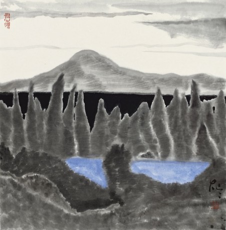 杨灿伟湖之境34×34cm2014年
