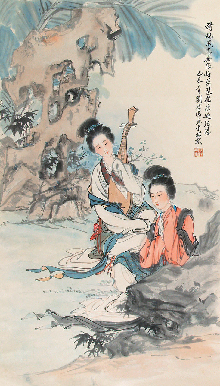 刘凌沧(1908—1989)我国著名工笔重彩人物画大师.河北固安人.
