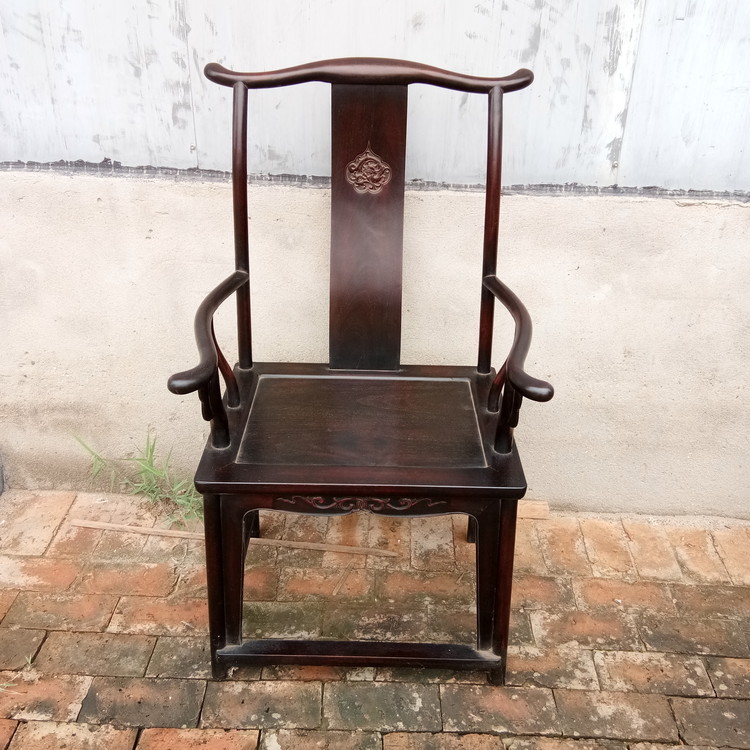 清代老紫檀官帽椅子明清老家具古董木器会所会馆中式老家具旧家具