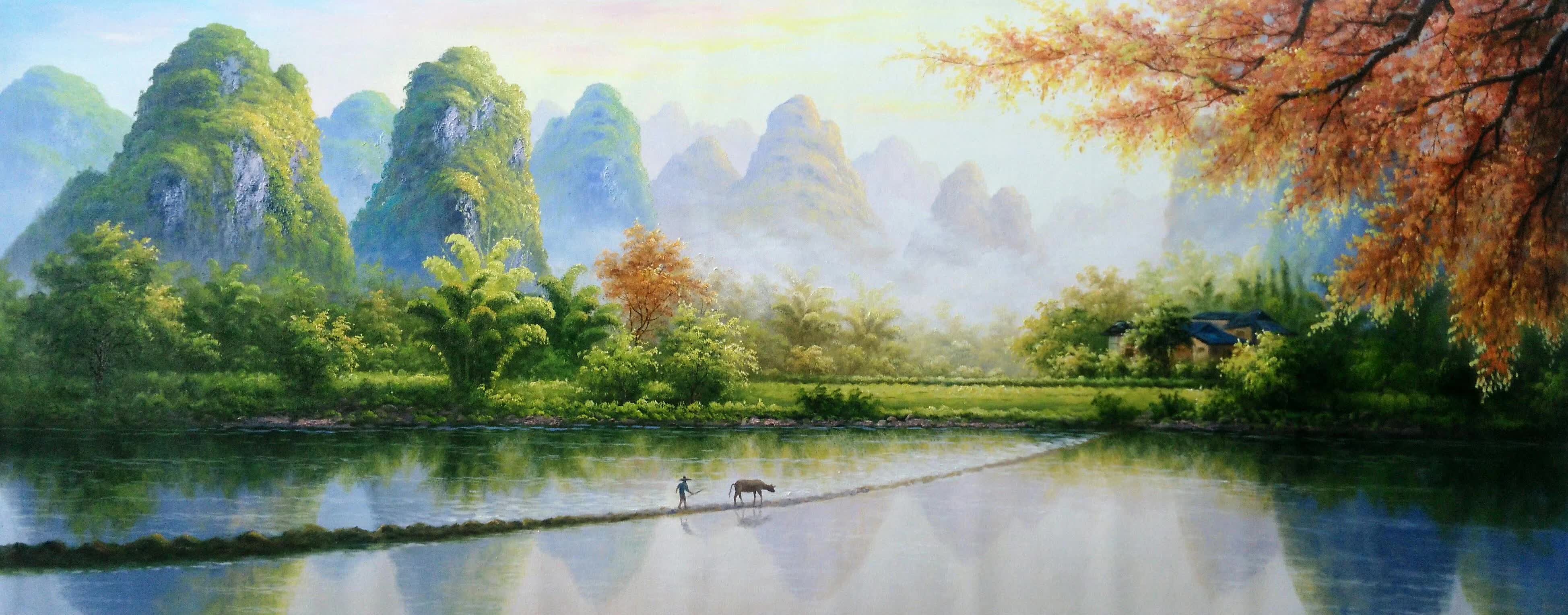 两幅风景画|纯艺术|油画|jiangweipainter - 原创作品 - 站酷 (ZCOOL)