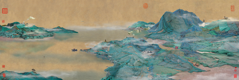 姚璐新山水Ⅲ-YL01 富春山居图  Yaolu’s new Landscape part Ⅲ--YL01 Dwelling in the Mount Fuchun