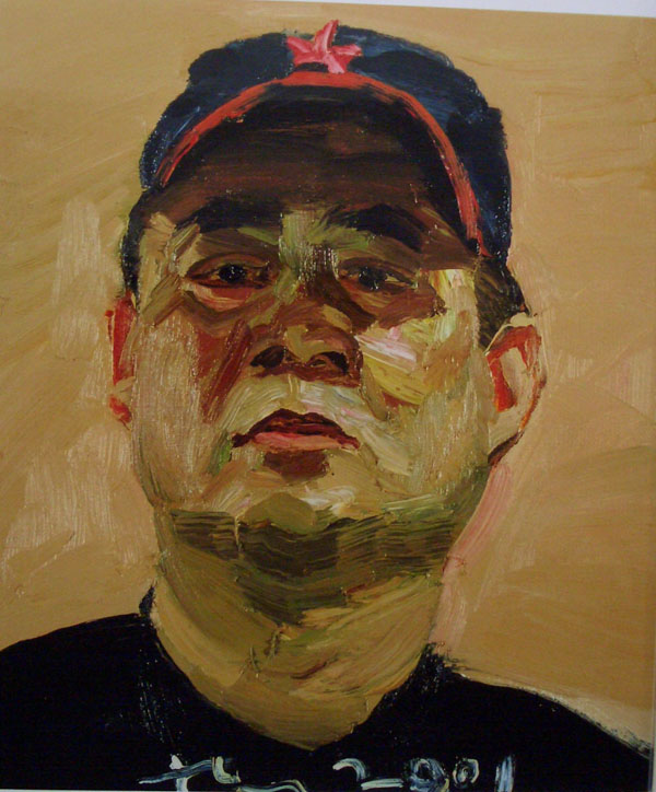 刘小东《肖像》布面油画 38x33cm 2001年