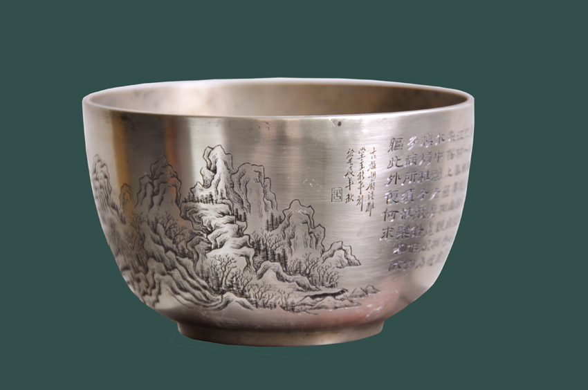 刻铜铜碗