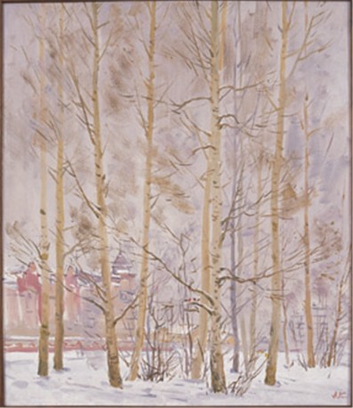 俄罗斯油画《冬景》