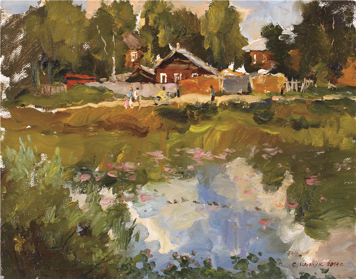 俄罗斯油画《村之夏》