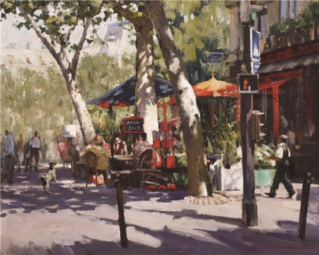 俄罗斯油画《巴黎的咖啡馆》
