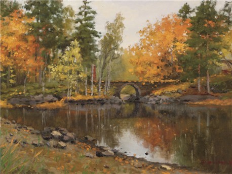 俄罗斯油画《弗拉基米尔桥》