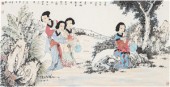 夏园消暑，68cmX136cm