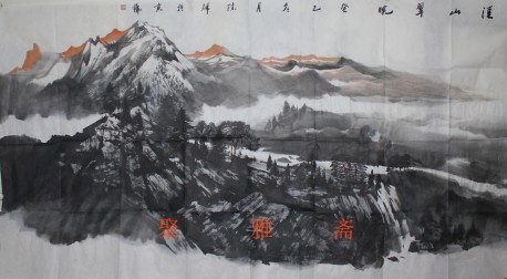 溪山翠晓