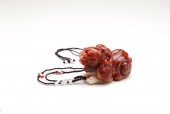 寿山石-结晶性红芙蓉兽钮手件