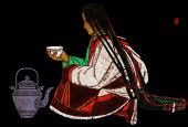 饮茶藏女
