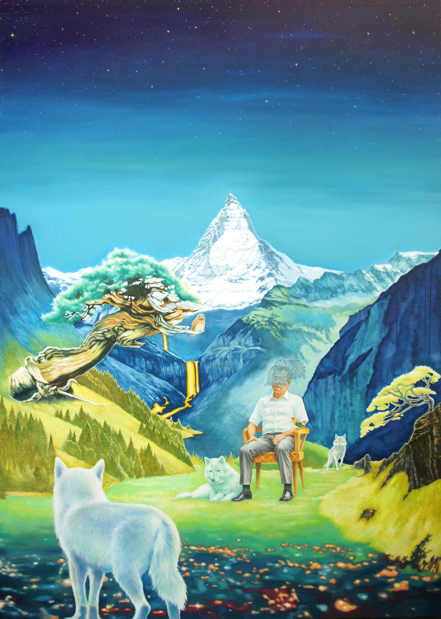 Oh Himalaya!, 2014, Oil on canvas 