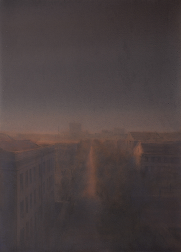 《邮寄的风景--黄昏》，赵龙，107x75cm，纸上水彩2010 (1)