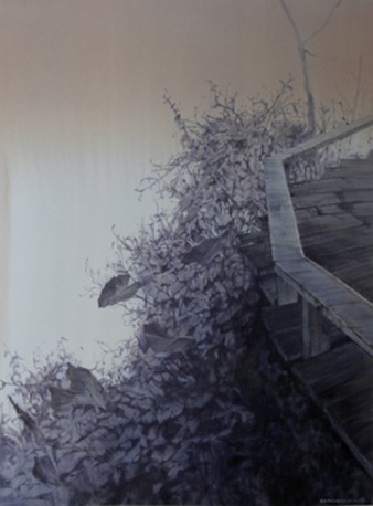 《傲骨--4》，赵龙，74x57cm，纸上水彩2014