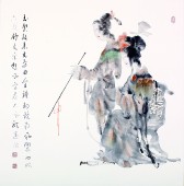 20玉磬敲来玄鸟曲69x69CM