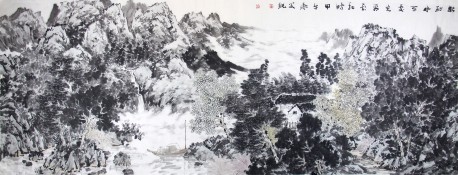 闵锐山水画