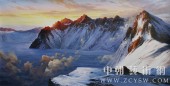 朝鲜画/朝鲜油画-白头山天池一角