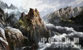 朝鲜画/朝鲜油画-凤台山峰