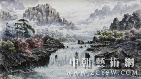 朝鲜画/朝鲜油画-金刚山峡谷