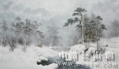 朝鲜画/朝鲜油画-山村之冬