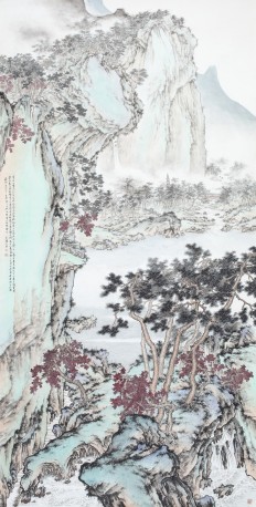 苍崖松高图 240x125cm