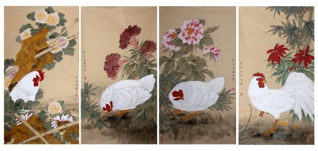 马瑞涛精品新作四条屏50x90cmx41