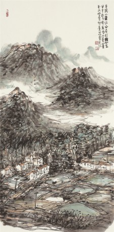 刘诗东《村居》34x69