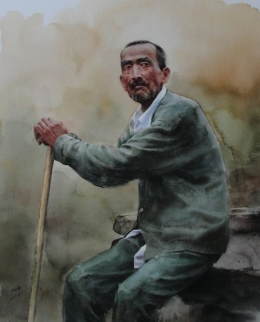 中国实力派水彩画家---武立君《长城后裔》
