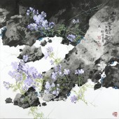 11、《山花》  纸本彩墨 68×68cm