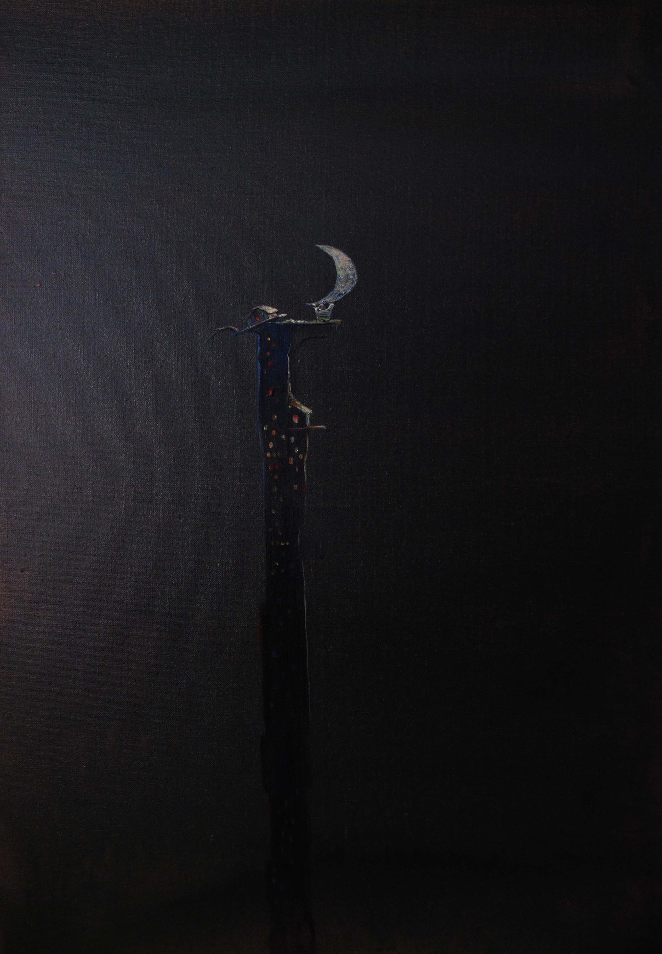 10悬城——放牧月亮的人，60X88CM,2012