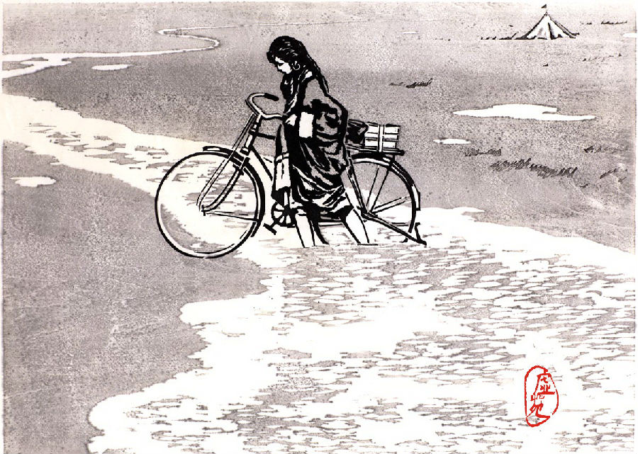 小河流水