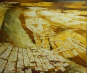 河沿系列·大码头布面油画130cmx110cm杨东剑