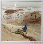 He is Painting Mudflat