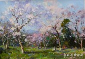  【朝鲜油画】桃花盛开的季节 