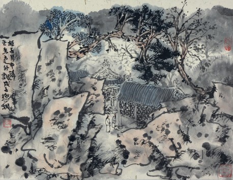 《桂子月中落》 纸本水墨 34×46cm 2008年