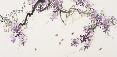 国画水墨花鸟画艺术品