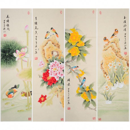 著名花鸟画家孙洪印水墨花鸟画国画艺术品 名人字画