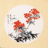 孙日晓《霜重色更浓》26X26cm