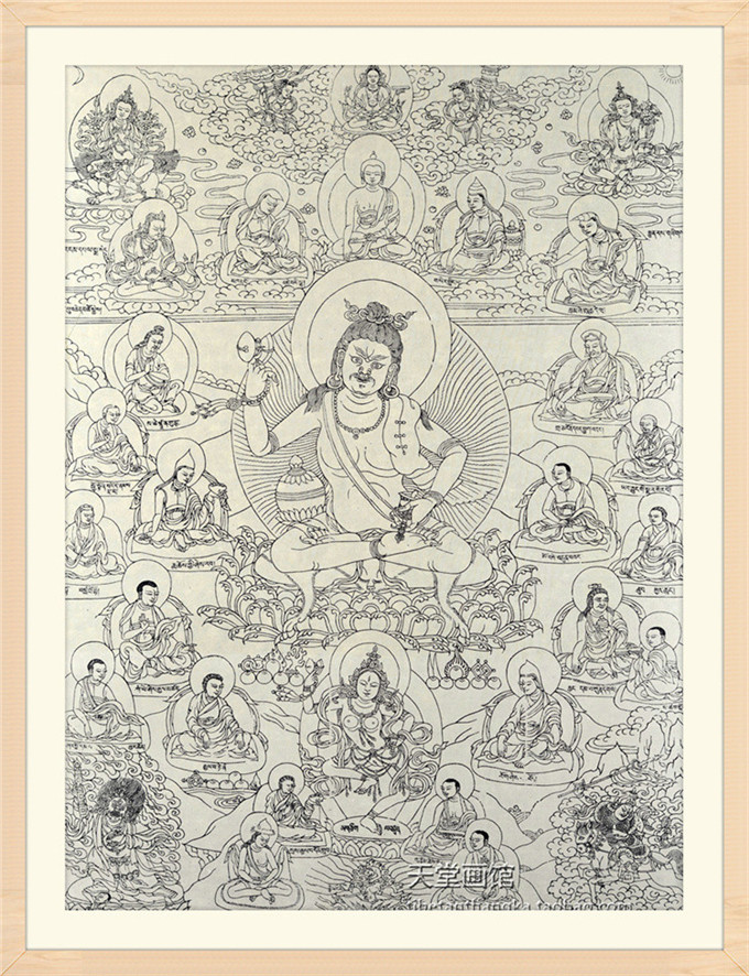德格印经院藏传佛教木刻雕版唐卡版画希杰派