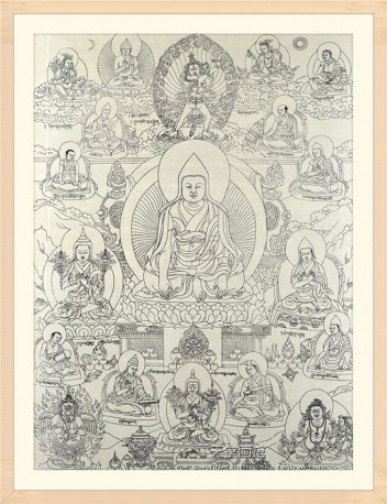 德格印经院藏传佛教木刻雕版唐卡版画觉囊派