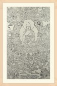 德格印经院唐卡版画木刻雕版释迦摩尼佛佛像