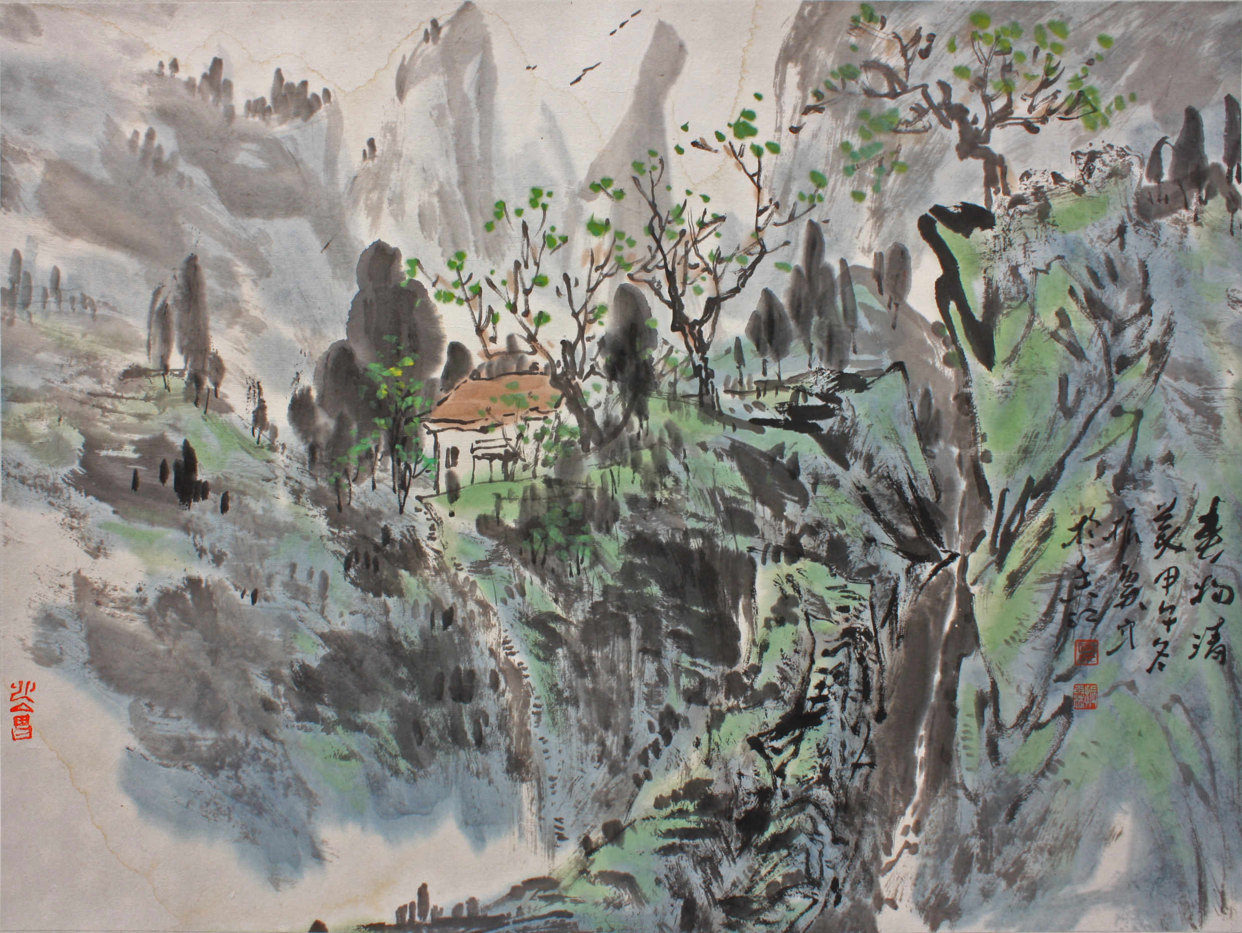 春景图  68x68cm