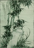 何森，微风之竹，布面油画，70 x 50cm ，2015